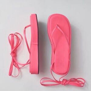 NWT UO Jaida Platform Thong Wrap Sandal